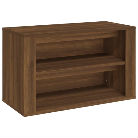 vidaXL Mueble zapatero madera contrachapada marrón roble 75x35x45 cm