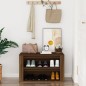 vidaXL Mueble zapatero madera contrachapada marrón roble 75x35x45 cm