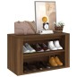 vidaXL Mueble zapatero madera contrachapada marrón roble 75x35x45 cm