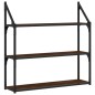 vidaXL Estantería de pared madera ingeniería marrón roble 80x21x78,5cm vidaXL Estantería de pared madera ingeniería marrón roble 80x21x78,5cm
