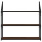 vidaXL Estantería de pared madera ingeniería marrón roble 80x21x78,5cm vidaXL Estantería de pared madera ingeniería marrón roble 80x21x78,5cm