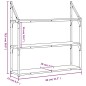 vidaXL Estantería de pared madera ingeniería marrón roble 80x21x78,5cm vidaXL Estantería de pared madera ingeniería marrón roble 80x21x78,5cm