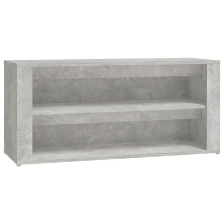 vidaXL Mueble zapatero madera contrachapada gris hormigón 100x35x45 cm