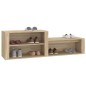 vidaXL Mueble zapatero madera contrachapada roble Sonoma 150x35x45 cm vidaXL Mueble zapatero madera contrachapada roble Sonoma 150x35x45 cm