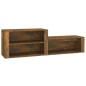 vidaXL Mueble zapatero madera contrachapada roble ahumado 150x35x45 cm vidaXL Mueble zapatero madera contrachapada roble ahumado 150x35x45 cm