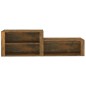 vidaXL Mueble zapatero madera contrachapada roble ahumado 150x35x45 cm vidaXL Mueble zapatero madera contrachapada roble ahumado 150x35x45 cm