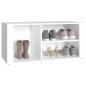vidaXL Mueble zapatero madera contrachapada blanco 100x35x45 cm vidaXL Mueble zapatero madera contrachapada blanco 100x35x45 cm
