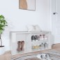 vidaXL Mueble zapatero madera contrachapada blanco brillo 100x35x45 cm vidaXL Mueble zapatero madera contrachapada blanco brillo 100x35x45 cm