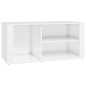vidaXL Mueble zapatero madera contrachapada blanco brillo 100x35x45 cm vidaXL Mueble zapatero madera contrachapada blanco brillo 100x35x45 cm