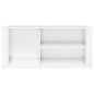 vidaXL Mueble zapatero madera contrachapada blanco brillo 100x35x45 cm vidaXL Mueble zapatero madera contrachapada blanco brillo 100x35x45 cm