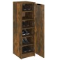 vidaXL Mueble zapatero madera contrachapada roble ahumado 30x35x100 cm vidaXL Mueble zapatero madera contrachapada roble ahumado 30x35x100 cm