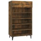 vidaXL Mueble zapatero madera contrachapada roble ahumado 60x35x105 cm vidaXL Mueble zapatero madera contrachapada roble ahumado 60x35x105 cm