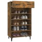 vidaXL Mueble zapatero madera contrachapada roble ahumado 60x35x105 cm vidaXL Mueble zapatero madera contrachapada roble ahumado 60x35x105 cm