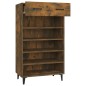 vidaXL Mueble zapatero madera contrachapada roble ahumado 60x35x105 cm vidaXL Mueble zapatero madera contrachapada roble ahumado 60x35x105 cm