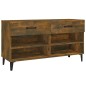 vidaXL Mueble zapatero madera contrachapada roble ahumado 102x35x55 cm vidaXL Mueble zapatero madera contrachapada roble ahumado 102x35x55 cm