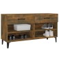 vidaXL Mueble zapatero madera contrachapada roble ahumado 102x35x55 cm vidaXL Mueble zapatero madera contrachapada roble ahumado 102x35x55 cm
