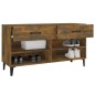 vidaXL Mueble zapatero madera contrachapada roble ahumado 102x35x55 cm vidaXL Mueble zapatero madera contrachapada roble ahumado 102x35x55 cm