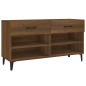 vidaXL Mueble zapatero madera contrachapada marrón roble 102x35x55 cm vidaXL Mueble zapatero madera contrachapada marrón roble 102x35x55 cm