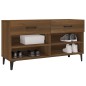 vidaXL Mueble zapatero madera contrachapada marrón roble 102x35x55 cm vidaXL Mueble zapatero madera contrachapada marrón roble 102x35x55 cm