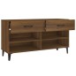 vidaXL Mueble zapatero madera contrachapada marrón roble 102x35x55 cm vidaXL Mueble zapatero madera contrachapada marrón roble 102x35x55 cm