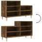 vidaXL Mueble zapatero madera contrachapada roble ahumado 102x36x60 cm vidaXL Mueble zapatero madera contrachapada roble ahumado 102x36x60 cm