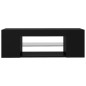 vidaXL Mueble de TV con luces LED negro 90x39x30 cm
