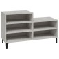 vidaXL Mueble zapatero madera contrachapada gris hormigón 102x36x60 cm vidaXL Mueble zapatero madera contrachapada gris hormigón 102x36x60 cm
