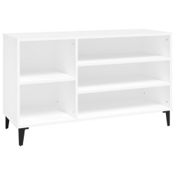 vidaXL Mueble zapatero madera contrachapada blanco 102x36x60 cm