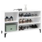 vidaXL Mueble zapatero madera contrachapada blanco 102x36x60 cm vidaXL Mueble zapatero madera contrachapada blanco 102x36x60 cm