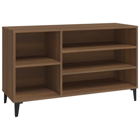 vidaXL Mueble zapatero madera contrachapada roble marrón 102x36x60 cm
