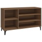 vidaXL Mueble zapatero madera contrachapada roble marrón 102x36x60 cm vidaXL Mueble zapatero madera contrachapada roble marrón 102x36x60 cm