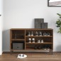 vidaXL Mueble zapatero madera contrachapada roble marrón 102x36x60 cm vidaXL Mueble zapatero madera contrachapada roble marrón 102x36x60 cm