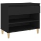 vidaXL Mueble zapatero madera contrachapada negro 70x36x60 cm vidaXL Mueble zapatero madera contrachapada negro 70x36x60 cm
