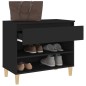 vidaXL Mueble zapatero madera contrachapada negro 70x36x60 cm vidaXL Mueble zapatero madera contrachapada negro 70x36x60 cm