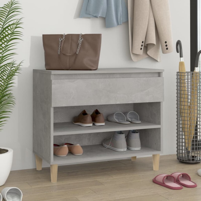 vidaXL Mueble zapatero madera contrachapada gris hormigón 70x36x60 cm vidaXL Mueble zapatero madera contrachapada gris hormigón 70x36x60 cm