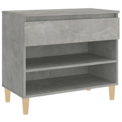 vidaXL Mueble zapatero madera contrachapada gris hormigón 70x36x60 cm