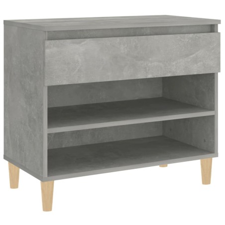 vidaXL Mueble zapatero madera contrachapada gris hormigón 70x36x60 cm