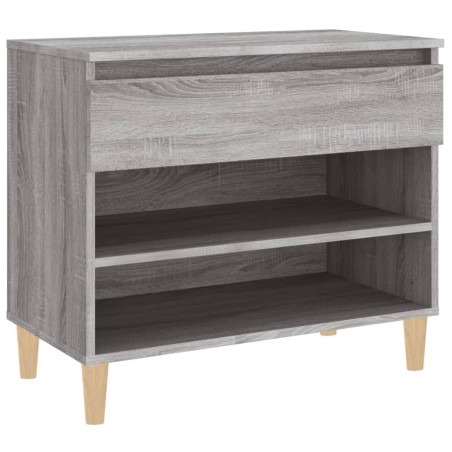 vidaXL Mueble zapatero madera contrachapada gris Sonoma 70x36x60 cm