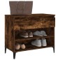 vidaXL Mueble zapatero madera contrachapada roble ahumado 70x36x60 cm vidaXL Mueble zapatero madera contrachapada roble ahumado 70x36x60 cm