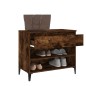 vidaXL Mueble zapatero madera contrachapada roble ahumado 70x36x60 cm vidaXL Mueble zapatero madera contrachapada roble ahumado 70x36x60 cm