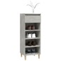 vidaXL Mueble zapatero madera contrachapada gris hormigón 40x36x105 cm vidaXL Mueble zapatero madera contrachapada gris hormigón 40x36x105 cm