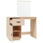 vidaXL Mesa tocador con LED madera maciza de pino 95x50x133,5 cm