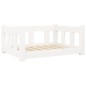 vidaXL Cama para perros madera maciza de pino blanco 65,5x50,5x28 cm vidaXL Cama para perros madera maciza de pino blanco 65,5x50,5x28 cm