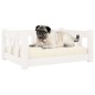 vidaXL Cama para perros madera maciza de pino blanco 65,5x50,5x28 cm vidaXL Cama para perros madera maciza de pino blanco 65,5x50,5x28 cm