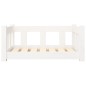vidaXL Cama para perros madera maciza de pino blanco 65,5x50,5x28 cm vidaXL Cama para perros madera maciza de pino blanco 65,5x50,5x28 cm