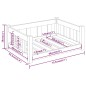 vidaXL Cama para perros madera maciza marrón miel 75,5x55,5x28 cm vidaXL Cama para perros madera maciza marrón miel 75,5x55,5x28 cm