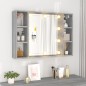 vidaXL Mueble con espejo y LED color gris Sonoma 76x15x55 cm vidaXL Mueble con espejo y LED color gris Sonoma 76x15x55 cm