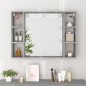 vidaXL Mueble con espejo y LED color gris Sonoma 76x15x55 cm vidaXL Mueble con espejo y LED color gris Sonoma 76x15x55 cm