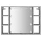 vidaXL Mueble con espejo y LED color gris Sonoma 76x15x55 cm vidaXL Mueble con espejo y LED color gris Sonoma 76x15x55 cm