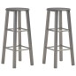 vidaXL Taburetes de cocina 2 unidades MDF gris antracita vidaXL Taburetes de cocina 2 unidades MDF gris antracita